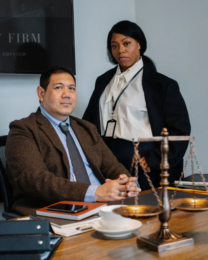 Attorney in a consultation with a client