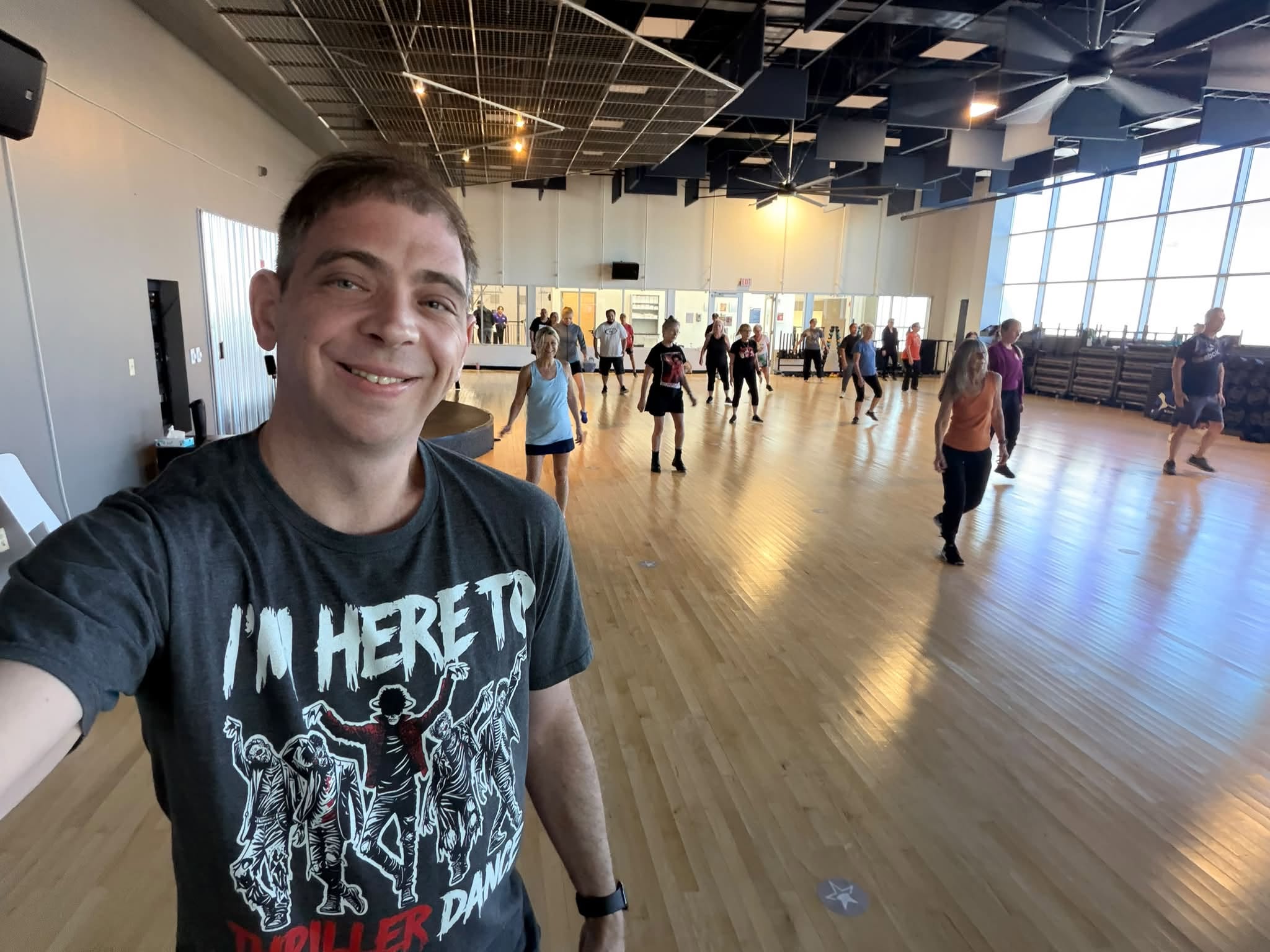 Thommy teaching a dance class in a studio